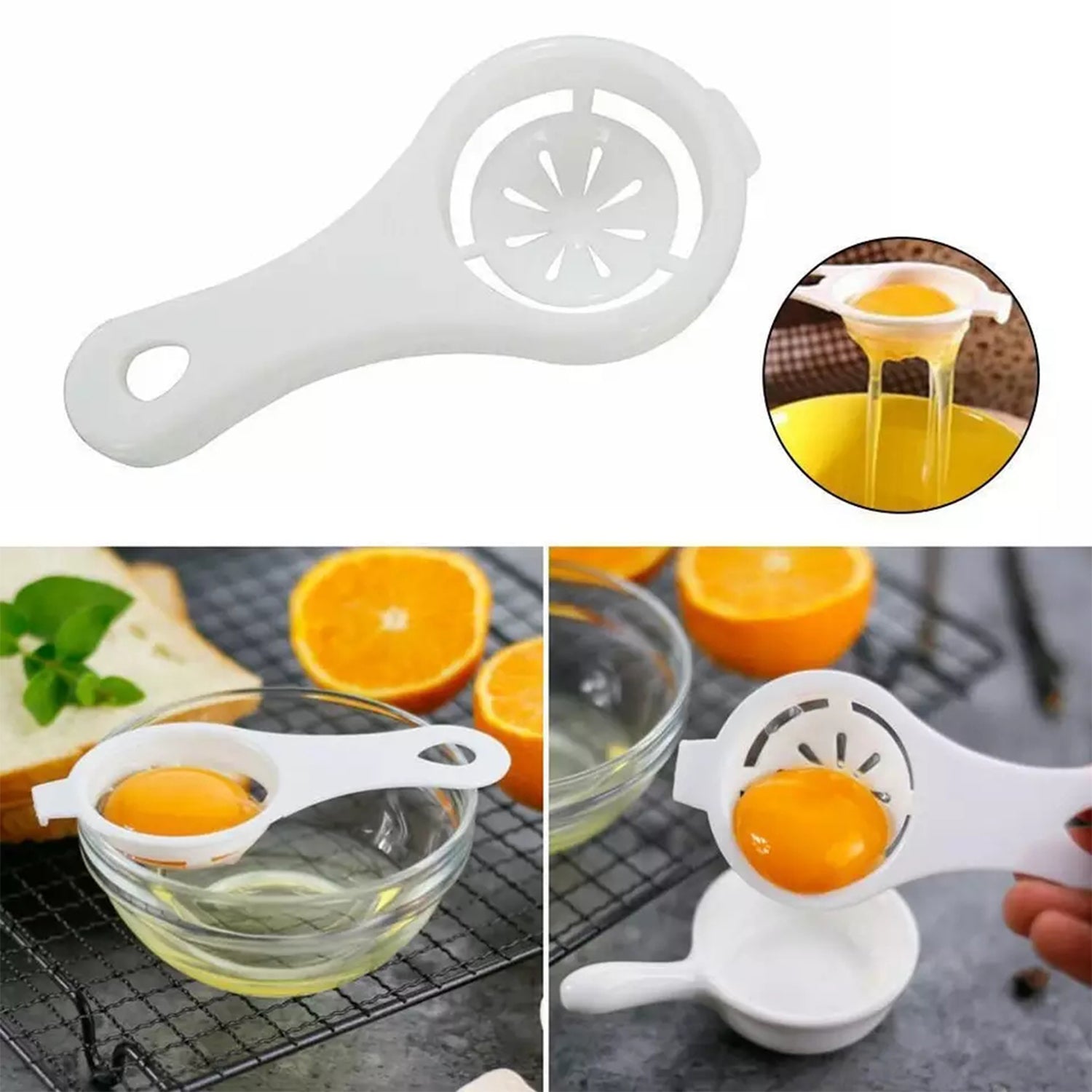 2885 Egg Yolk Separator, Egg White Yolk Filter Separator, Egg Strainer Spoon Filter Egg Divider 2885 Egg Yolk Separator, Egg White Yolk Filter Separator, Egg Strainer Spoon Filter Egg Divider